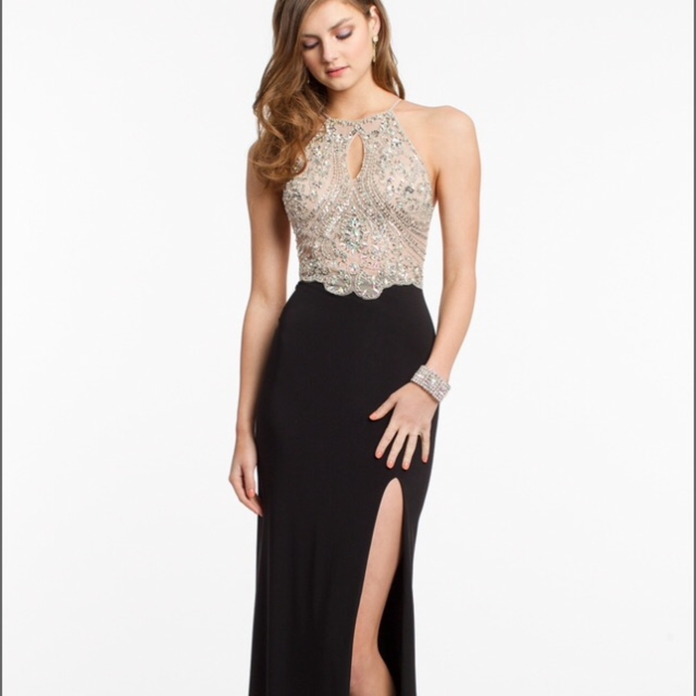 Long Nude and Black Dress